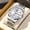 SG802 Men's White with Silver Edge, variant on Men's watch, fully automatic quartz watch, non-mechanical watch, ultra-thin business simple waterproof casual calendar men's wristwatch