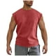 thumbnail image 1 of Camiseta de tirantes de cuello redondo para hombre, de gamuza, deportiva, de poliéster, con cuello redondo, 1 of 8
