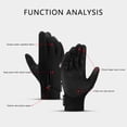 thumbnail image 4 of Winter Gloves Waterproof Velvet Warm Touchscreen Full Finger Gloves for Skiing Motorcycle Riding, 4 of 4