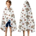 thumbnail image 3 of White Cow Hat Flower Pattern Hooded Bath Towel，50"x30" for Ages 3 To 12 Kids, Quick Dry Lightweight Soft Microfiber Hood Beach Towel Cover Up for Kids, 3 of 7