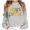 Grey, variant on Tanghaowl Women Sweatshirt Ladies Fashion Casual Letter Printed Round Neck Long Sleeve Off Shoulder Hoodie Top with Soft Fabric White M