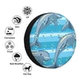 thumbnail image 4 of Fotbe Dolphin Funda de Llanta de Repuesto con Estampado, Engrosada, Ajuste Universal para Jeep, Remolque, RV, SUV, Camión-14 inch, 4 of 6