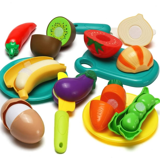 Fruits et légumes Jouets Bois de magnetique, Cuisine Enfant Simulation de  Jouets éducatifs et Jouet de Perception des Couleur