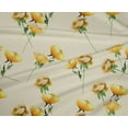 thumbnail image 4 of oneOone Polyester Lycra Cream Fabric Flower & Leaves Watercolor Dress Material Fabric Print Fabric By The Yard 56 Inche Wide, 4 of 4