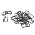 thumbnail image 1 of 20 Piezas Hebilla de Cinturón Sola Punta Hebillas Correas de Monedero Accesorios de Bricolaje 18x10mm , Negro, Estilo 1- 20pcs Yinane Hebilla deslizante rectangular, 1 of 8