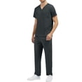 thumbnail image 7 of Mens Scrubs Medical Uniform Stretch Scrubs Set Top and Pants, 7 of 7
