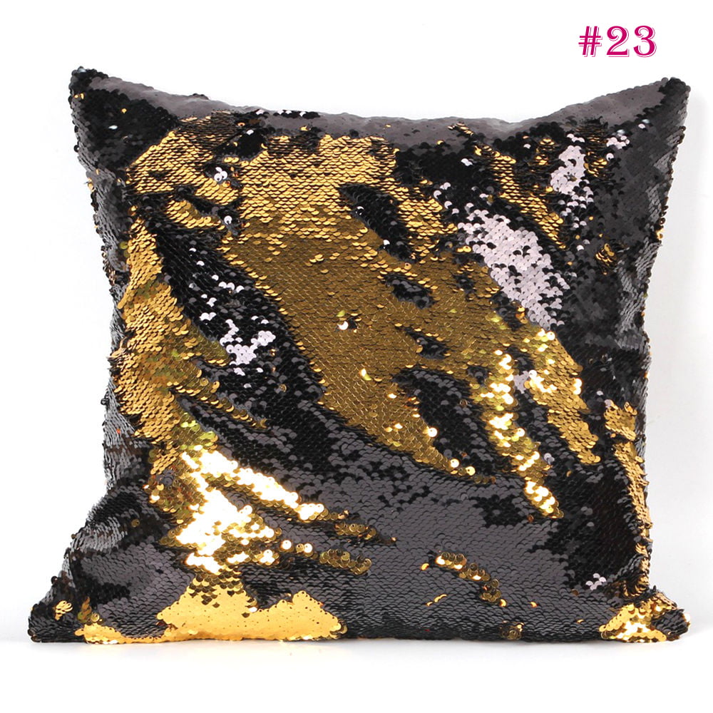 Mermaid Sequin Glitter Pillow Cushions Magic Cover Cushion Covers UK Seller 