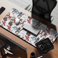 thumbnail image 2 of Long Mouse Pads for Desk,White Christmas Snowman Pattern Desk Mats on Top Of Desks, Desk Mouse Pad Extra Large with 3mm Non-Slip Base and Stitched Edge for Gaming,Office,Work,Home 35.4x15.7in, 2 of 5