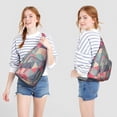 thumbnail image 2 of Pop Art Sling Backpack - Colorful Abstract Psychedelic Pattern Shoulder Bag, Fashionable Lightweight Pack, 2 of 4