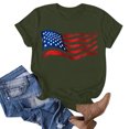 thumbnail image 4 of Cavosen Short Sleeve Basic Tops for Women Crew Neck Stars Stripes Patriotic Tee 250 Years Red White and Blue Graphic Shirt Summer Loose Tops, 4 of 4