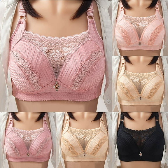 HAPIMO Women's Everyday Bra Lifting Bra Comfy Underwear Push Up Wireless Brassiere Solid Color Trendy Lady Lingerie Beige L