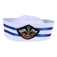 thumbnail image 1 of EeaseMX Gorra de capitán marinero unisex, gorra de capitán marino para niños, gorra militar para yate (talla pequeña: 54 cm), 1 of 7