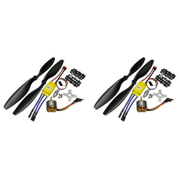 2X 2212 1000KV 6T Brushless Outrunner Motor 30A ESC 1045 Propeller Kit for RC Aircraft Multicopter