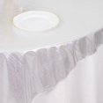thumbnail image 5 of BalsaCircle 72x72 in Silver Glitter Sequin Dots Polyester Square Table Overlay Wedding Party Events Decorations, 5 of 7