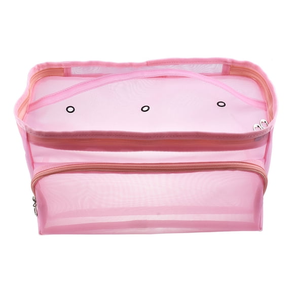 PAMINGONO Knitting Bag Yarn Tote Organizer Case Nylon Pink 1Pcs For Portable Use