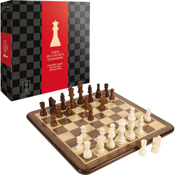 Juego de ajedrez Mixlore, versión de lujo, totalmente de madera para 2 jugadores