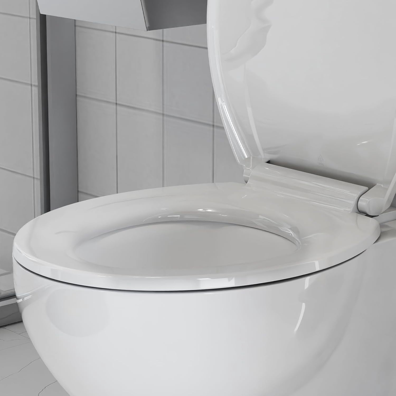 Soft Close Commercial Toilet Seat - Heavy Duty Plastic, Quick-Release Hinges, All-purpose Fit, Mark-Resistant, Easy Install & Clean, 17" Round, F2040 American Standard, 2 Pack, White