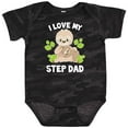 thumbnail image 3 of Inktastic Cute Sloth I Love My Step Dad with Green Leaves Boys or Girls Baby Bodysuit, 3 of 5