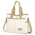thumbnail image 1 of Canvas Commute Bag Contrast Color Top-Handle Bags Multi-function Simple for Work, 1 of 7