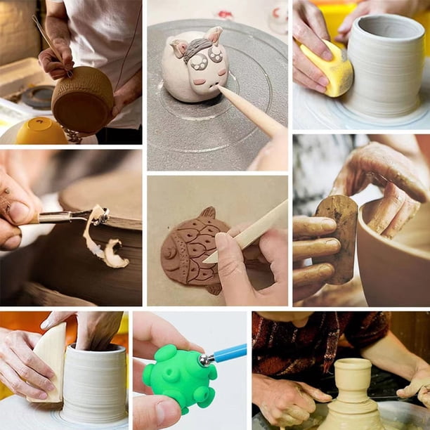 24 Outils De Modelage Argile - Set Professionnel Sculpture, Poterie - Pour Céramique, Art DIY - Bois Et Acier