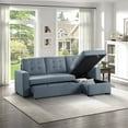 thumbnail image 5 of Lexicon Cornish 2-piece Reversible Sectional with Pull-Out Bed in Blue, 5 of 10