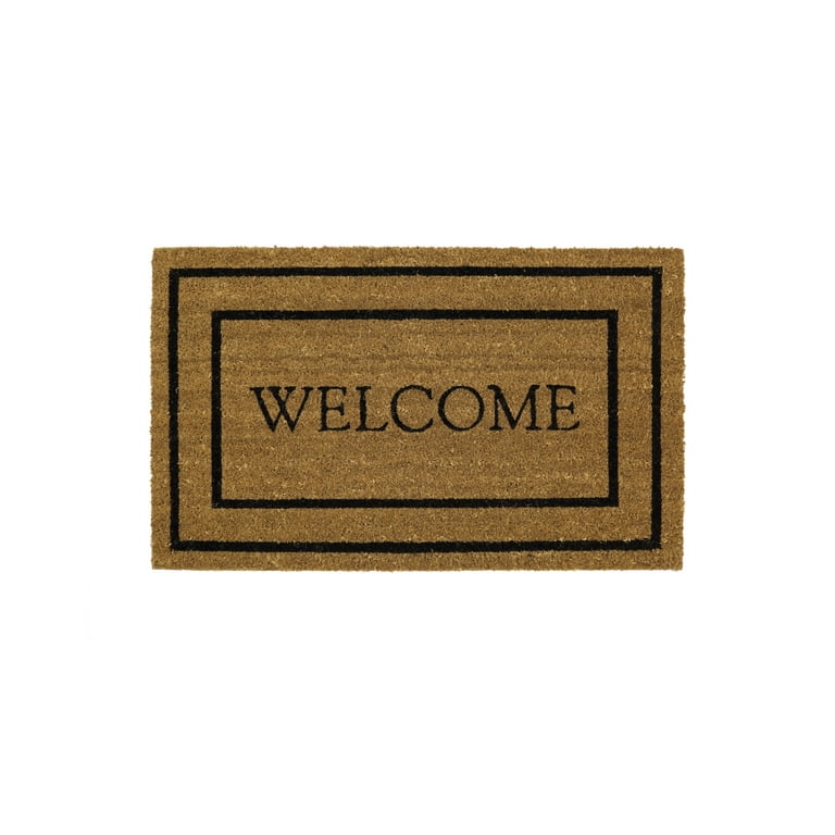 MSI Black Encaustic 18 in. x 30 in. Coir Door Mat