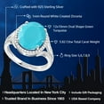 thumbnail image 2 of Gem Stone King 3.82 Ct Oval Green Turquoise 925 Sterling Silver Ring, 2 of 5