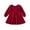 Red, variant on Odeerbi Infant Girls Fall Winter Velvet Dress Birthday Long Sleeve Princess Dress Fashion Sweet New Solid Color Pleated Round Neck Long Dress Red