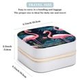 thumbnail image 3 of Flamingo Travel Portable Square Jewelry Box Organizer for Rings Earrings Necklaces Bracelets Girls Women, 3 of 7