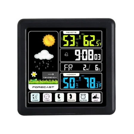 

becarstiay TS-3310 Wireless Weather Stations Temperature Humidity Meter Clock black