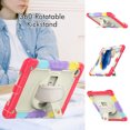 thumbnail image 4 of XYX For Samsung Galaxy Tab A8 Case 10.5 inch, 360 Rotating Shockproof Cover with Stand, Screen Protector, Shoulder Strap (2022, SM-X200/X205/X207), Rainbow Red, 4 of 7