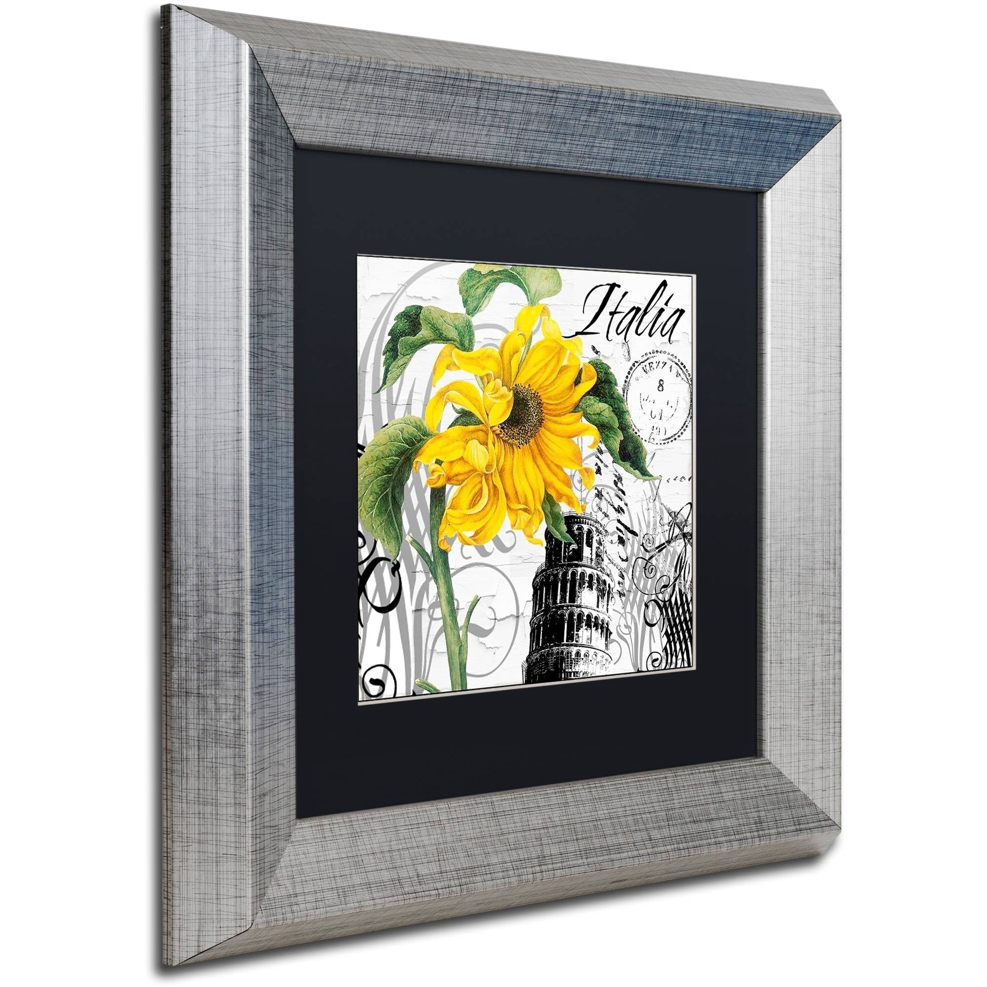 Trademark Fine Art "Italia I" Canvas Art by Color Bakery Black Matte, Silver Frame