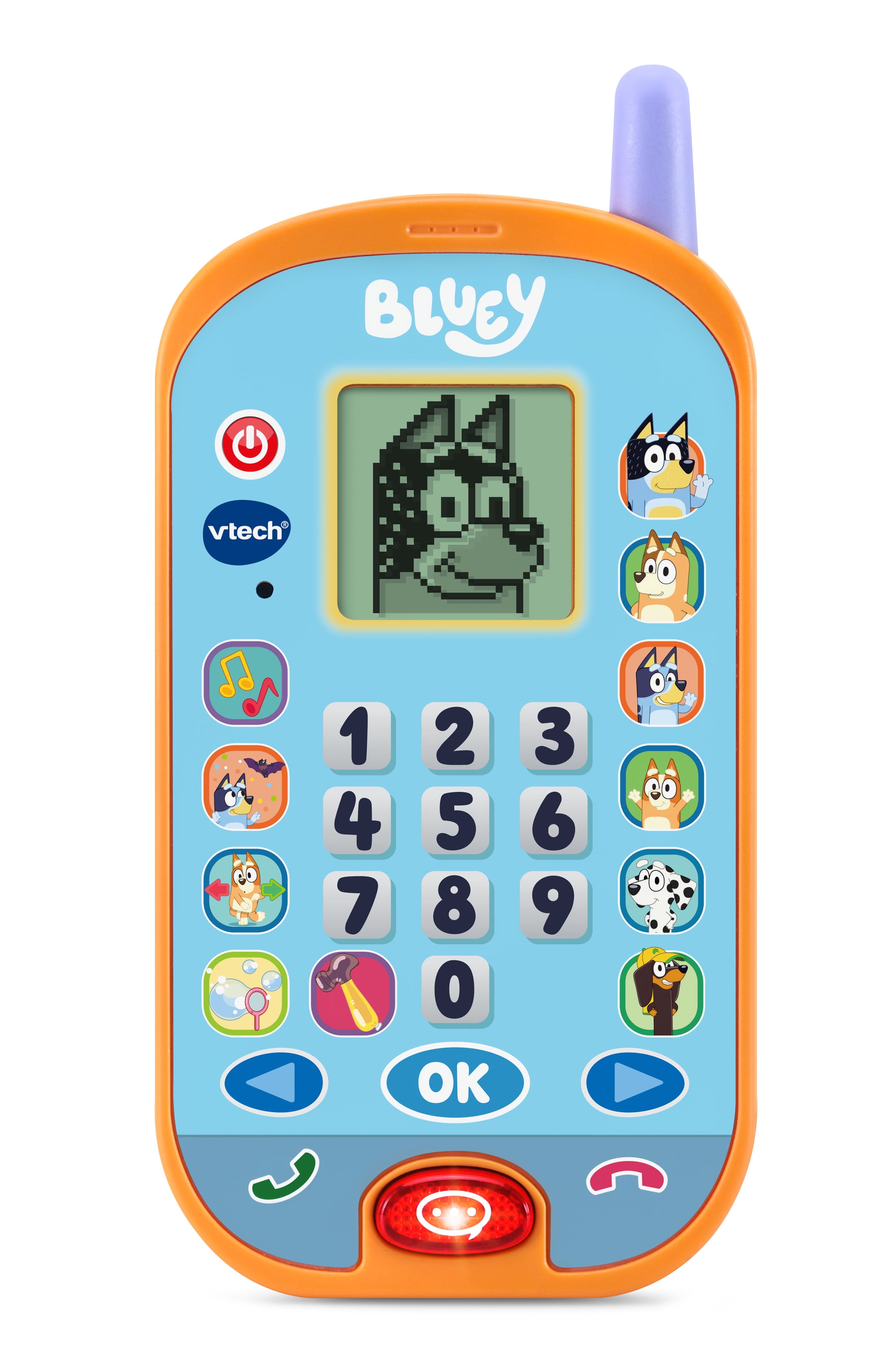 VTech Bluey Ring Ring Phone with Pretend Phone Apps and Games for Kids,  Unisex Toy 