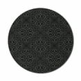 thumbnail image 1 of Abstract Mouse Pad for Computers, Monochrome Romantic Curvy Lines Rhythmic Contemporary Illustration, Round Non-Slip Thick Rubber Modern Mousepad, 8" Round, Charcoal Grey and White, by Ambesonne, 1 of 2
