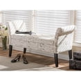 thumbnail image 2 of Bowery Hill Tufted Storage Bench in Beige, 2 of 7