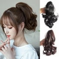 thumbnail image 4 of ZOUBAOQ Synthetic Wavy Ponytail Extension Hairpiece Short Curly Claw Clip Ponytail Pony Tail Clip For Women Fake Hair, 4 of 9