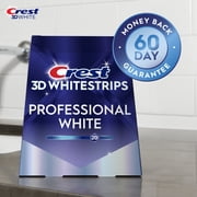 Crest 3D Whitestrips Professional White At-home Teeth Whitening Kit, 20 Treatments,20 Levels Whiter