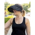 thumbnail image 5 of Gustave Women Sun Visor Hats Headband Wide Brim Cap Roll Up UV Sun Protection Hiking Beach Summer Hat Dual Purpose, Black, 5 of 8