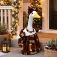 thumbnail image 5 of Aurorax Christmas Goose Clothes for Cement Goose Porch Goose 23"/17",Porch Goose Outfit 19 inch,Bow Holiday Porch Goose Costume for Outdoor Lawn Yard, 5 of 8