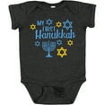 thumbnail image 3 of Inktastic My 1st Hanukkah with Menorah and Stars of David Boys or Girls Baby Bodysuit, 3 of 5