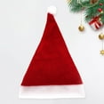 thumbnail image 3 of Eosunjian Santa Hat for Women Men Plush Velvet Christmas Hats Soft Holiday Dress-up Accessory for New Year Party Supplies (Green), 3 of 13