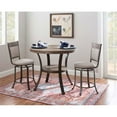 thumbnail image 6 of Home Square 3 Piece Upholstered Counter Stool Set with Metal Base in Pewter, 6 of 10