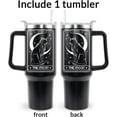 thumbnail image 2 of Goth Gifts Goth Tumbler Halloween Tumbler 40 Oz Black Cat Gifts Cup For Women Men the Moon Tarot Travel Mug with Handle Lid and Straw, 2 of 6