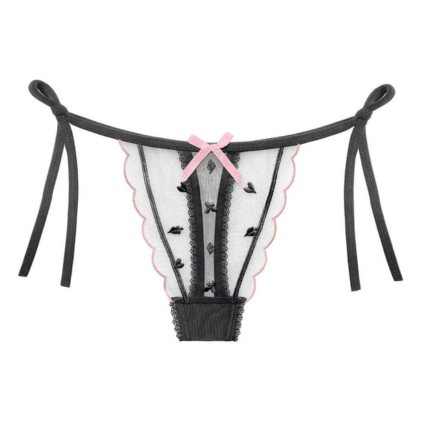Gibobby Ropa Interior con Entrenamiento Ropa interior tiras gordas tanga transpirable tul jacquard para mujer Negro Talla unica Walmart en linea