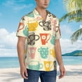 thumbnail image 5 of Fotbe Vintage Cup Hawaiian Shirt For Men Unisex Summer Beach Casual Short Sleeve Cotton Linen Button Down Shirts-X-Large, 5 of 9