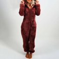 thumbnail image 3 of Pijama con capucha para el hogar, mono Mao Mao acolchado de terciopelo para mujer, estilo europeo y americano, para otoño e invierno, 3 of 6