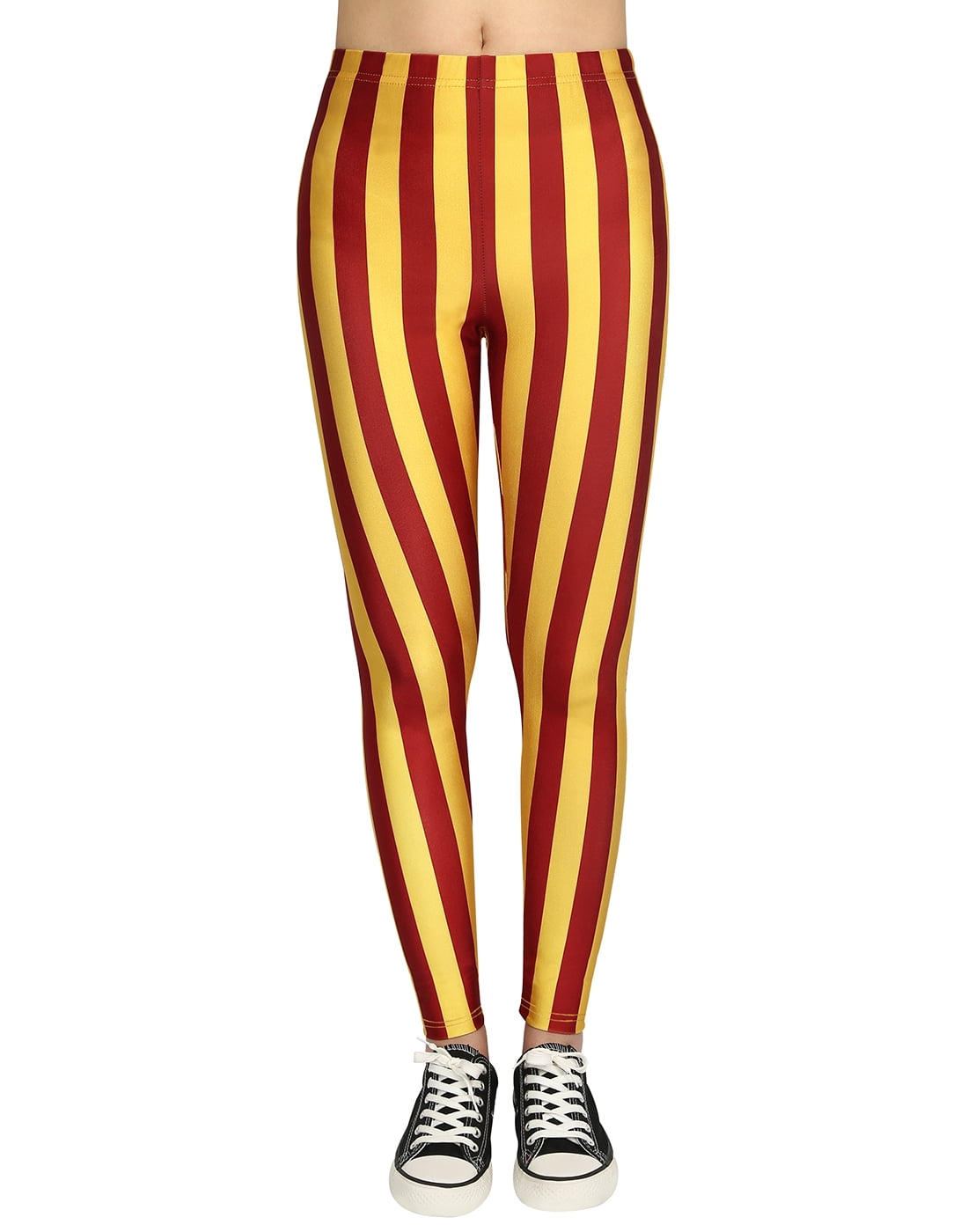 Red, Yellow and Orange Stripes Leggings