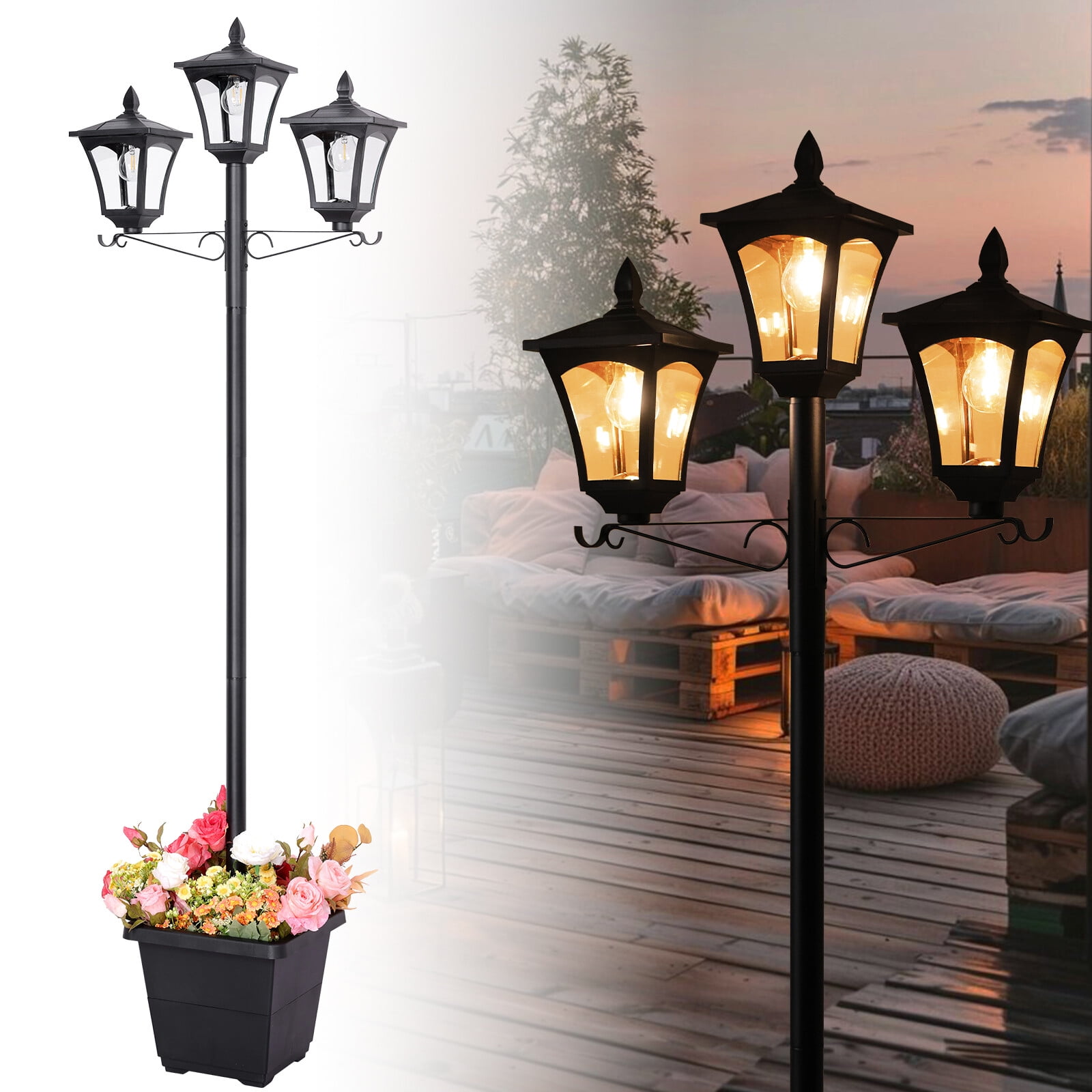 Tommy Bahama LED Solar Pathway Bollard Lights for Patio and Yard, 6 Count -  Walmart.com, image size:1600x1600