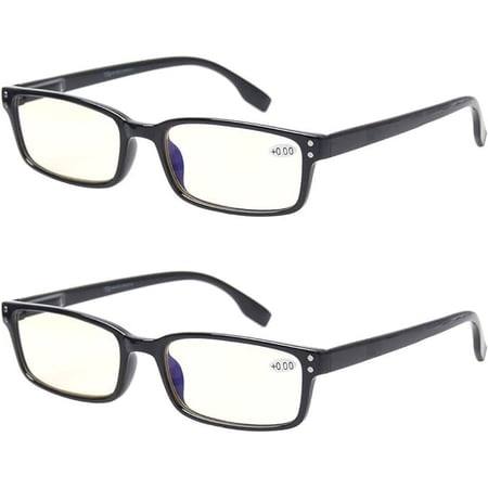 Kerecsen Computer Glasses 2 Pair UV Protection, Anti Blue Rays, Anti Glare and Scratch Resistant Computer Reading Glasses