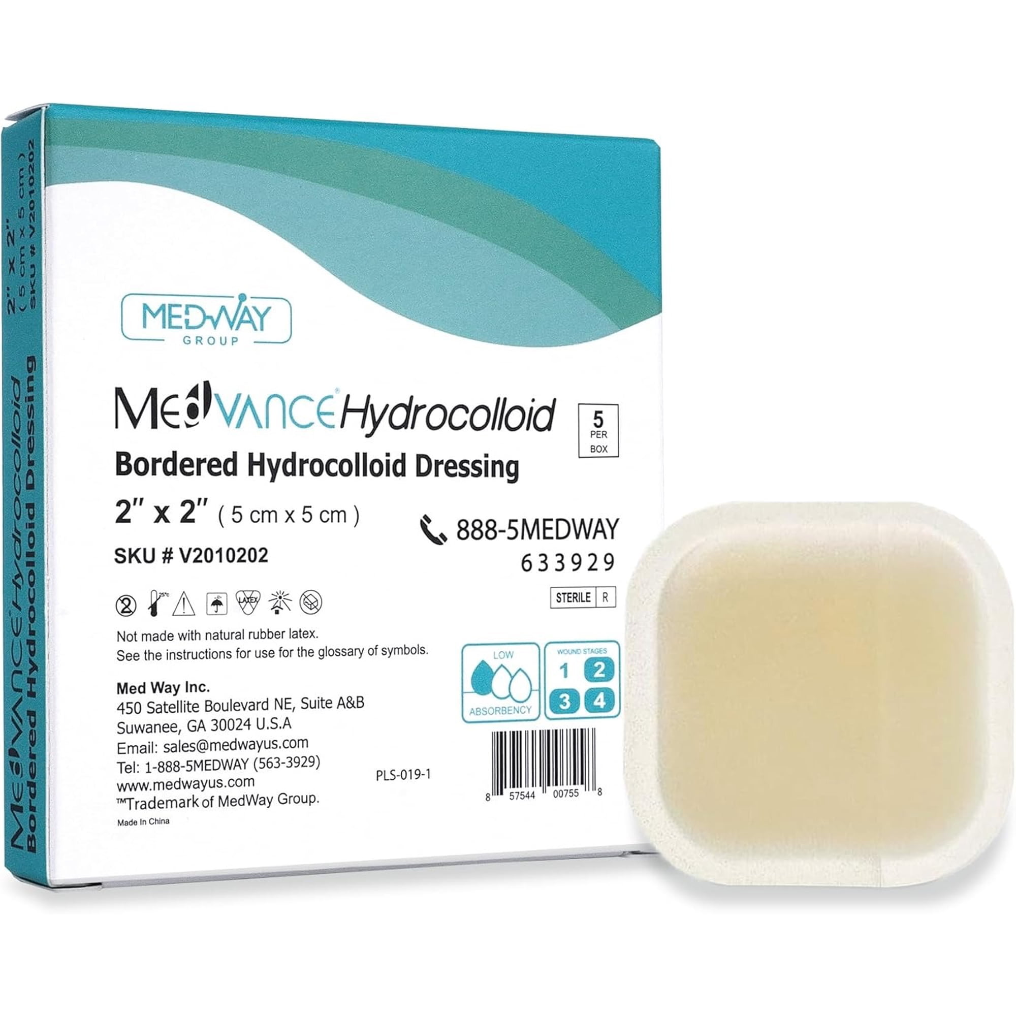 MedVance Hydrocolloid Wound Dressing - Waterproof Hydrocolloid Bandages for Wounds